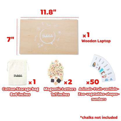 Montessori Toys 11.8" Laptop Preschool Learning Activities 3 Year Old Boy Gift, Pretend Play Toddlers Birthday Gift ,Learning and Educational Toys for 3 4 5 6 7 8 Year Old Kids