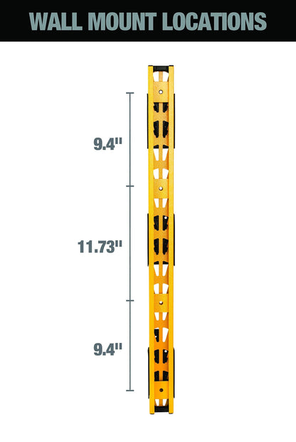 DEWALT 3-Piece Wall Mount Cantilever Wood and Lumber Storage Rack for Workshop Shelving, Multi-Depth Storage, Supports a Total of 273 lbs.