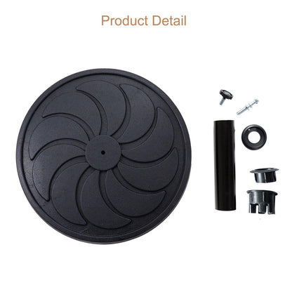 C-Hopetree 40 lb Round Heavy Duty Round Base Stand for Outdoor Patio Market Table Umbrella, Black