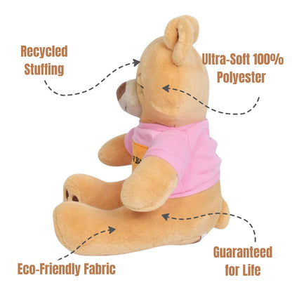 Teddy Bear Stuffed Animal - Soft Stuffed Bear Plush - 10.23” Teddy Bear for Baby & Adults – Cute Stuffed Animal Plush Toy for Every Event & Also for Insomnia Relief & Emotional Wellness