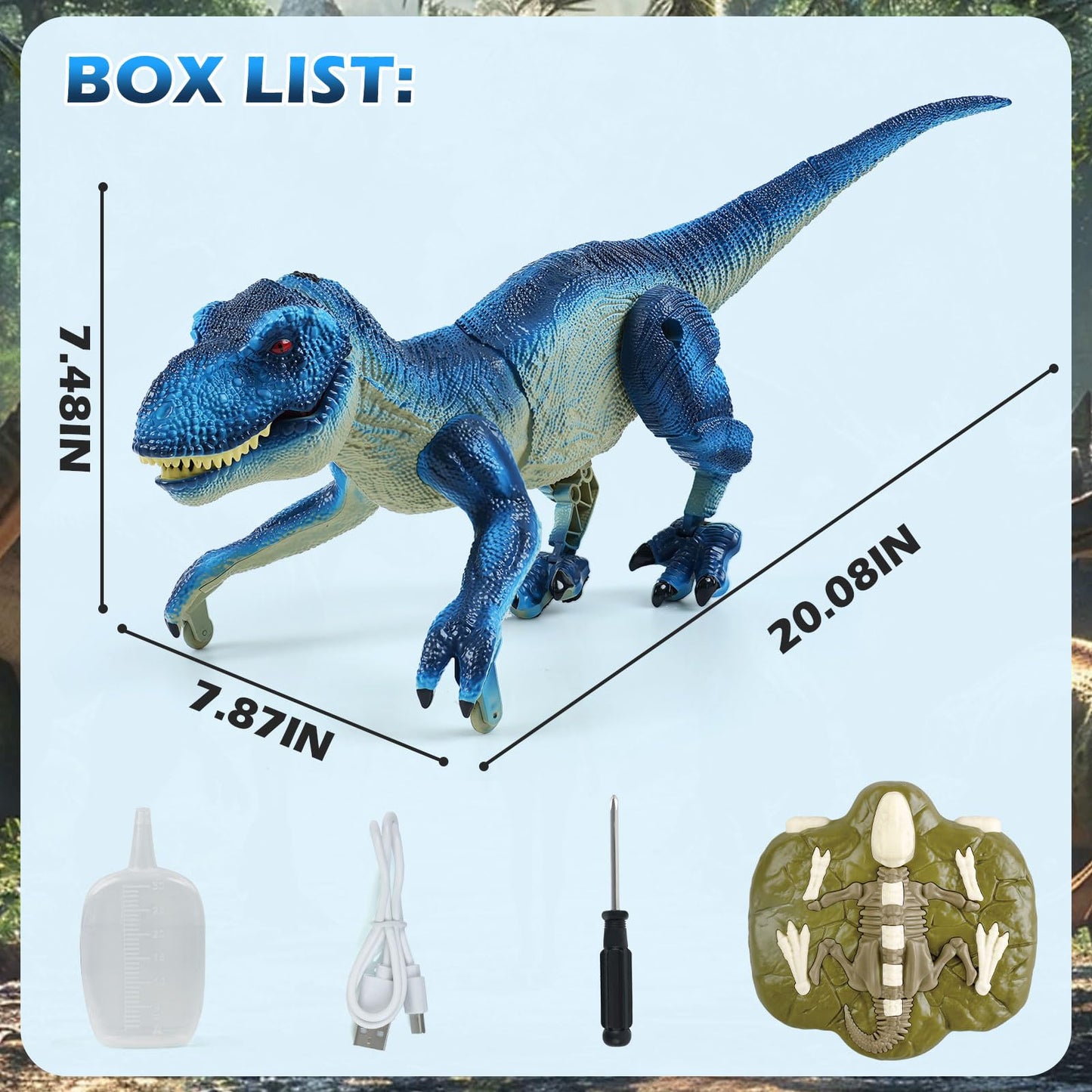 TGJH Dinosaur Toys for Kids Ages 3-5 4-7 8-12 - Remote Control Walking Dino, Birthday Gifts for Boys 3 4 5 6 7 8 9 10 11 12 Year Old, Interactive Toy with Spray, Light and Roar