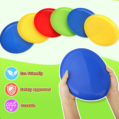 Sand Beach Toys, Jumbo 8" Flying Disc Toys For Kids Adults, Sport Yard Disc Toy For Outdoor Beach Accessories Backyard, Lawn, Park, Flying Ring Gift Set Boys Girls, Holiday Stocking Stuffer(8 PACK)