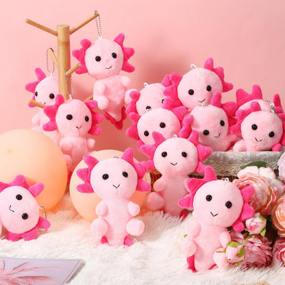 Blueweenly 24 Pcs Axolotl Keychains Plush Toys, 4 Inch Kawaii Cute Axolotls Stuffed Animal for Boys Girls, Kids Doll Ornament for Kindergarten Classroom Prizes Birthday Gifts Party Favors(Pink)