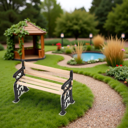 Miniature Park Bench Dollhouse Decoration Accessories Miniature Dollhouse Miniature Park Bench Scale Accessories Mini Fairy Garden Chairs Set for DIY Crafts, Dollhouse Ornament(1.9x0.9x1.3 inch)