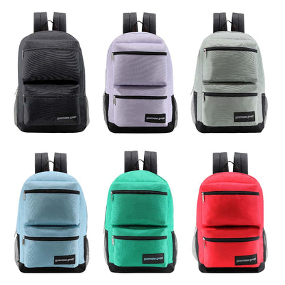 Moda West 12-Pack 19” Sport Backpacks with 50 Piece School Supplies Kits - Pens, Pencils, Crayons – Bulk Bundle for Elementary, Middle, and High School Students, 6 Assorted Styles