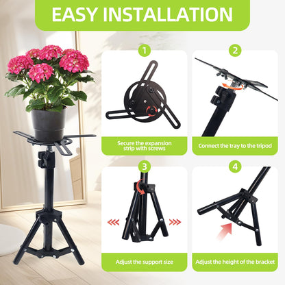 YUJIASH 1PCS Adjustable Planter Inserts Plant risers,Tall Tapered Plant Riser Fill Bottom，Planter Fillers for Large Pots，Indoor and Outdoor （12-21" Rise，4-12" Top）