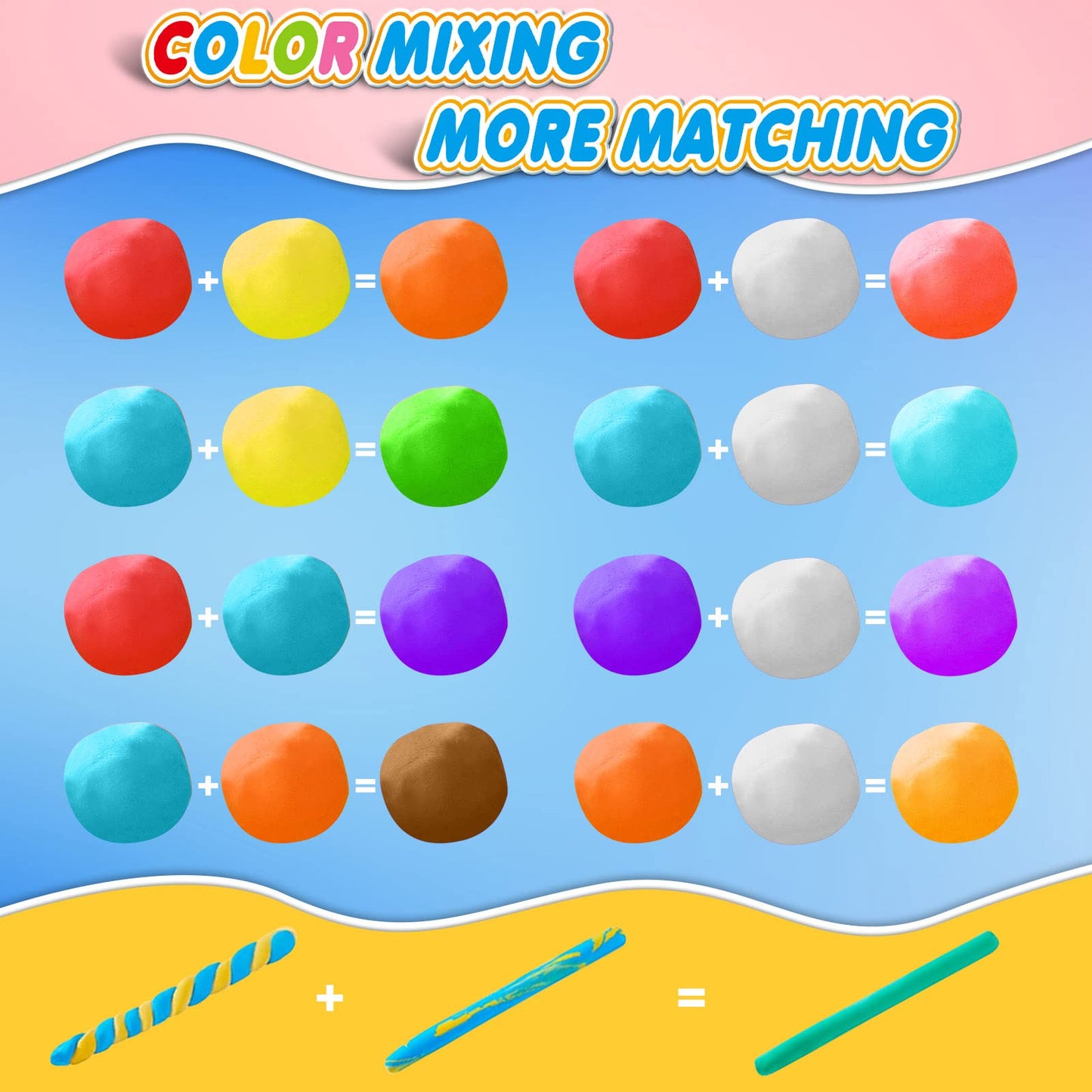 Magic Clay - Air Dry Clay 60 Colors, Modeling Clay for Kids with Tools, Soft & Ultra Light, Toys Gifts for Age 3 4 5 6 7 8+ Years Old Boys Girls Kids