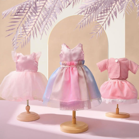 Unicorn Doll Stuffed Animal Toys for Girls - Ballerina Doll | Plush Carrier Bag | 3 Set Cloth Accessories, Kids Pretend Play Crochet Gifts, Birthday Gift for 3 4 5 6 Year Old Little Girl Unicorn Toys