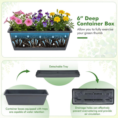 Giantex 5-Tier Vertical Garden Planter, Raised Garden Bed w/Drainage System & Removable Tray, Metal Frame Elevated Planter Boxes for Herb Vegetable Flower Grow, Outdoor Indoor Patio Balcony Backyard