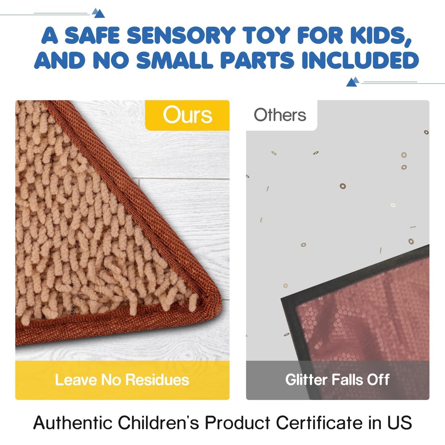 Samiusy Tactile Sensory Toys for Babies 6+ Months & Toddlers 1-3 Years | 6-Textured Sensory Mats for Fine Motor Skills | Washable Baby Play Wall Toys (6 Pack)