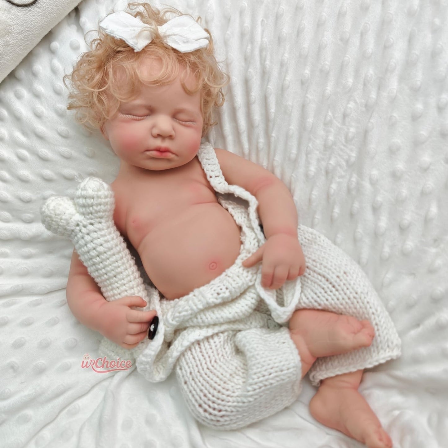 Oppaionaho Full Body Silicone Baby Doll with Hair 20 Inch Lifelike Reborn Baby Dolls Girl with Mouth That Opens Sleeping Newborn Doll Anatomically Correct