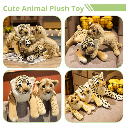 VYUSIT Tiger Stuffed Animal Large Stuffed Tiger Plush Jungle Stuffed Animal Soft Baby Plush Tiger Stuffy Simulation Cute Plushie Toys Birthday for Kids Boys 16"