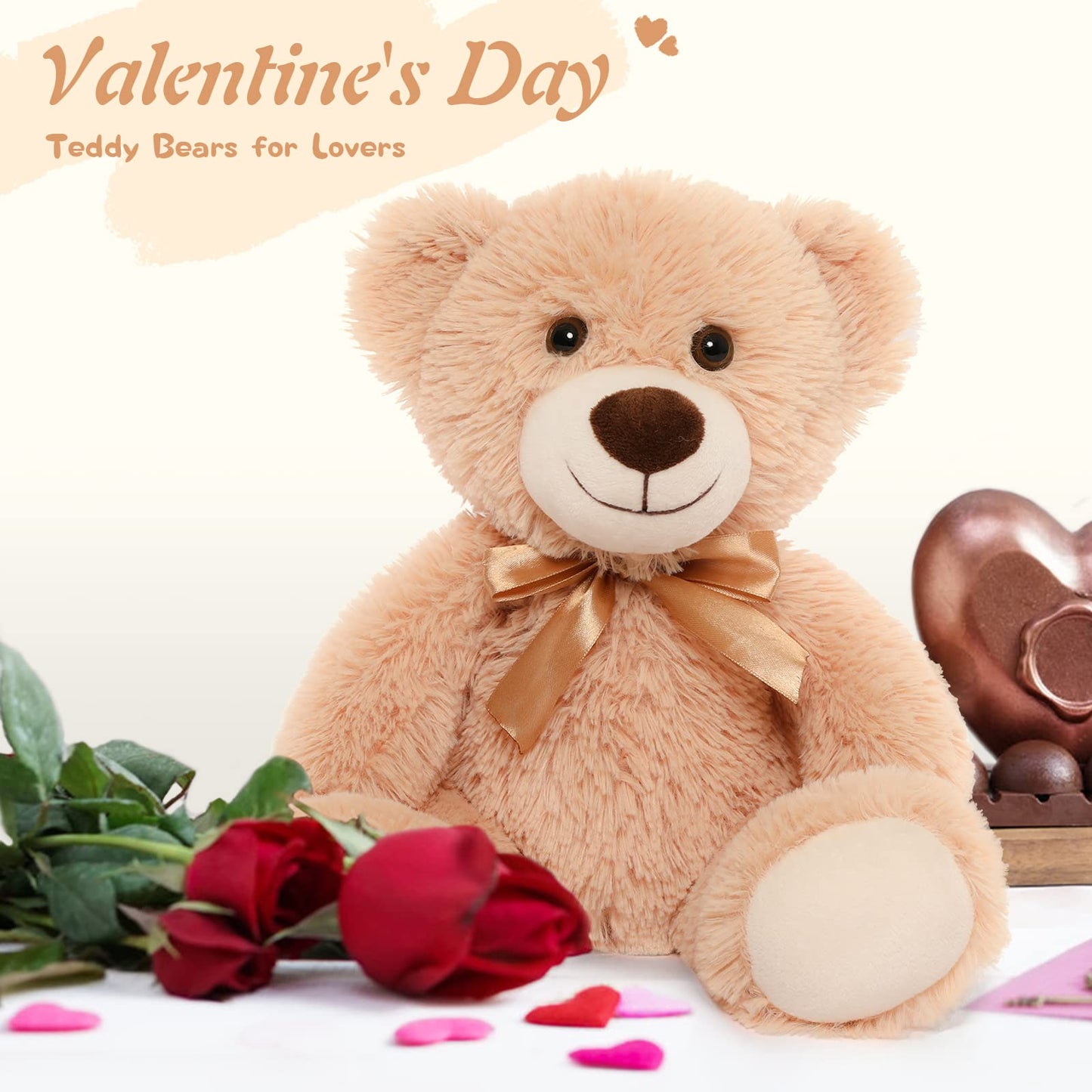 MorisMos Bulk Teddy Bear Stuffed Animals Plush Toys for Kids, 14 inch Teddy Bear for Baby Shower Centerpiece Decorations, 7-Pack Small Stuffed Animal Wholesale Gifts for Birthday Christmas Valentines