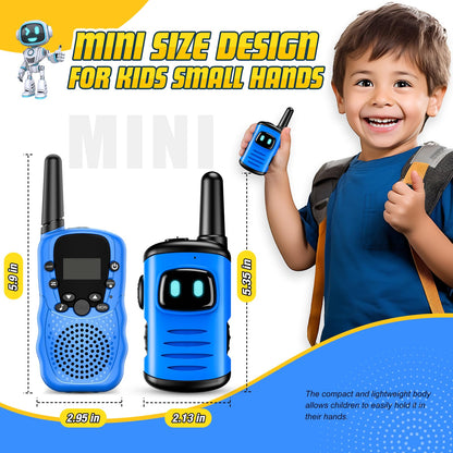 Toys for 3-8 Year Old Girls: comedyfun Mini Robots Walkies Talkies for Kids 2 Pack Birthday Gifts for 3 4 5 6 7 8 Year Old Girls Boys Camping Hiking Toys Age 4 5 6 7 8 Girl Boy