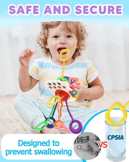 Tonberless Baby Sensory Montessori Toys for 6-12-18 Months, Toddler Teething Toy Birthday Gift Travel Toys for 1 2 3 Year Old Boy Girl Infant 8 9 10 Months Old