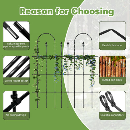 BUKLIYN Garden for Climbing Plants - Trellis for Climbing Plants Outdoor for Vines Plant Fresh Flower Vegetable Support, Plant Trellis Outdoor:82.5"*55"(2 Pack)