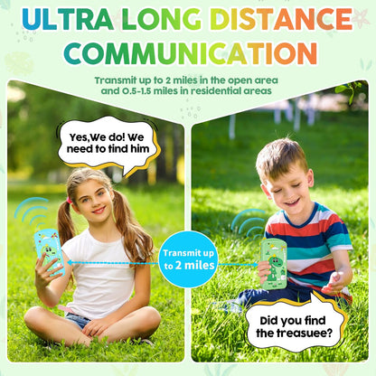 Walkie Talkies for Kids 2 Pack,Valentines Kids Gifts Instant Talker Long Range Chat Mode Talk & Hear at the Same Time Rechargeable Gift for 3-9Years Girls Boy Outdoor,Games, Hiking,Camping