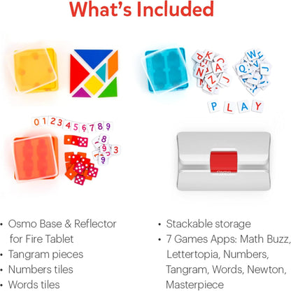 Osmo Genius Starter Kit for Kids Ages 6–10 | 7 Educational Learning Games | Fire Tablet Compatible | Educational STEM Learning System | Base Included