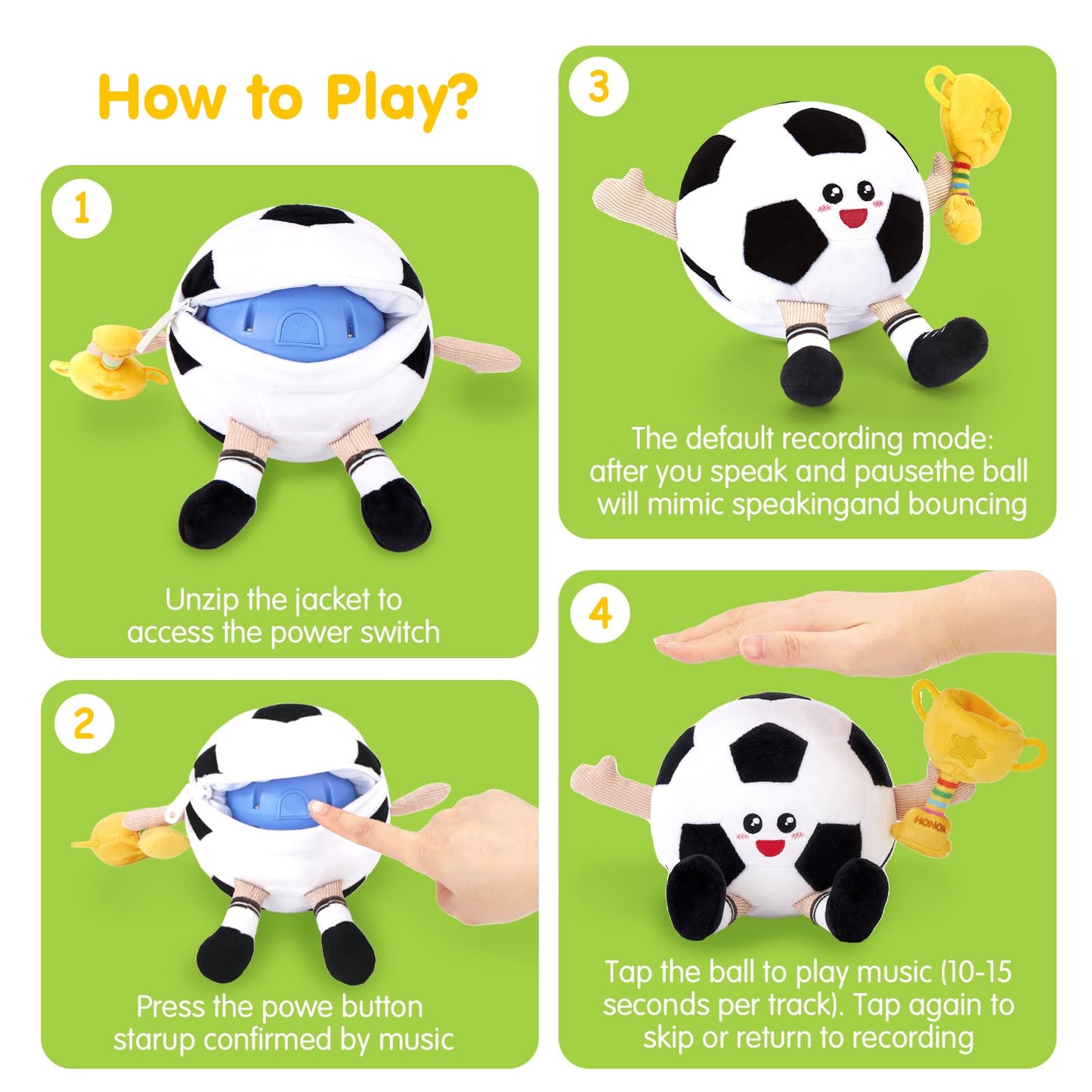 hahaland Baby Crawling Plush Toy for 6 12 18 Months – Musical Dancing Bouncing Toys, Voice Repeat Interactive Tummy Time Toy for Boys & Girls, Birthday Gift for Infants