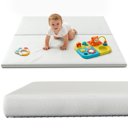 Baby Play Mat 50x50 inch, Extra Thick 1.3‘’ Waterproof Floor Mat for Crawling, Non-Toxic Large Activity Mat with Machine Washable Cover for Toddlers Infants Boys Girls