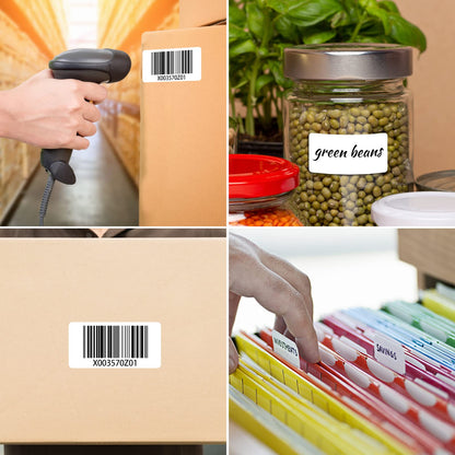 MFLABEL 12 Rolls Thermal Shipping Labels (12,000 Labels) - 2.25 x 1.25 Inch Direct Thermal Perforated Stickers for FBA, Barcode, SKU, Packaging – Compatible with Zebra, Rollo, Munbyn Thermal Printers