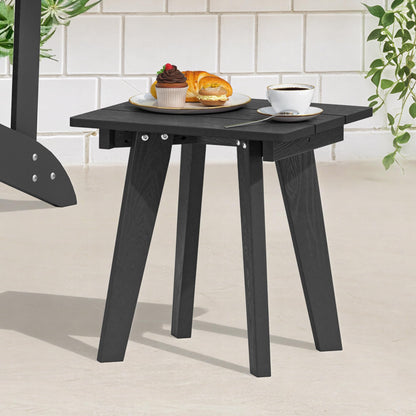 Homenjoy Outdoor Side Table, HDPE Weather Resistant Small Patio Table for Porch and Balcony, 200 LBS Capacity Heavy Duty Small Outdoor Table for Backyard and Pool, Easy Maintenance, Black