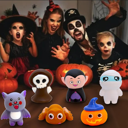 Halloween Toys for Kids, Rubber Bath Toy Cute Floating Squeaky 3in Rubber Ghost for Shower, Classroom Carnival Prizes, Cake Decoration Party Favors for Toddlers(6 Pcs)