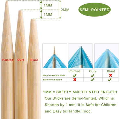 200 PCS Bamboo Marshmallow Roasting Sticks, SMores Skewers for Fire Pit, Proper Long 16 Inch Heavy Duty 4mm Thick Wooden Smores Sticks for Open Fire Pits Roaster Barbecue Hot Dog Camping Kebab Sausage