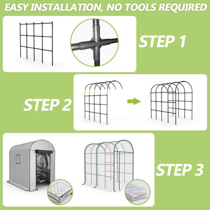 BUKLIYN Greenhouses for Outdoors - 90.5'' × 50.8'' × 89.3'' Walk in Plant Greenhouses,Double-Layer Covering - PVC Film and Cotton Film, Suitable for All Seasons