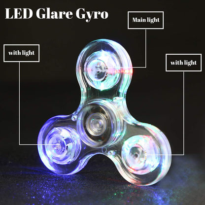 SCIONE 5 Pack Fidget Spinners Toys with LED Fidget Spinners Light up Sensory Fidget Toys for Kids,Glow in The Dark Toys-ADHD Anxiety Toys Stress Relief Return Gifts Goodie Bag Stuffers Classroom Prize