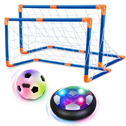 Soccer Ball Toys Game for Kids Age 3 4 5 6 7 8-12, Hover Soccer Ball Set with Hover Soccer Balls, Light-Up Indoor football Balls and 2 Goals, Christmas Birthday Gifts for Boy Girl 3-5 6-8 Year Old