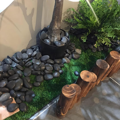 FANTIAN 5 Pounds Black Natural Decorative River Pebbles – 2-3 Inch Black Polished Decorative Pebbles for Garden Landscaping, Home Décor, Outdoor Paving River Rocks, Rocks for Painting