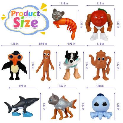 24PCS Italian Brainrot Toys, 1.3" Steal A Brainrot Figures for Kids Toys - Mini Brain Rot Meme Figures for Decor, Funny Birthday Gifts for Teens Boys/Girls