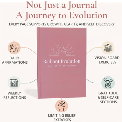 Manifestation Journal for Women - 12- Week Self Care Journal w/Vision Board, 100 Digital Affirmation Cards, Gratitude Prompts & Goal Setting, Meditation
