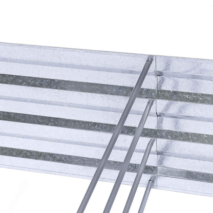 FOYUEE Galvanized Raised Garden Beds 2-Pack (6x3x1ft Each) – Popular Heavy-Duty Metal Planter Box with 4 Support Bars for Vegetables, Herbs, Flowers, Space-Saving Size for Small Yards & Patios