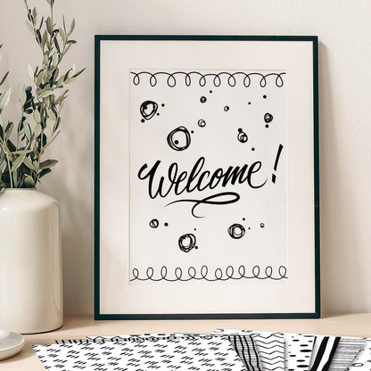 Whaline 60 Sheet Black & White Doodle Pattern Paper A5 Size Hand Drawn Squiggles and Dots Scrapbook Paper Double-Sided Minimalist Craft Paper for DIY Card Making Supplies, 12 Designs