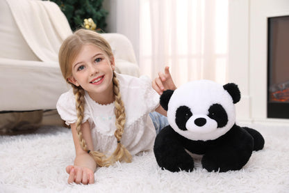 JellyMallow 5 lbs 24 inches Panda Weighted Stuffed Animals, Cuddly Weighted Panda Plush Pillow Giant Plushie Ideal Gift for Adults & Kids