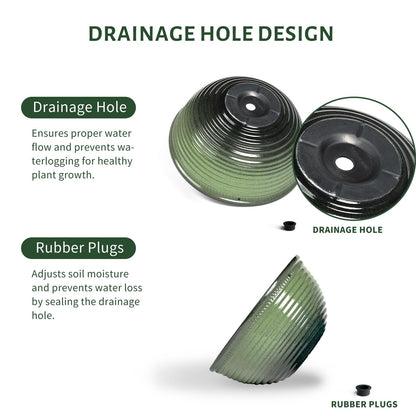 Vanslogreen 10 Inch Hanging Planter, 2 Pack Hanging Planters for Indoor Outdoor Plants, Hanging Pots with Drainage Holes for Garden Home (Green)