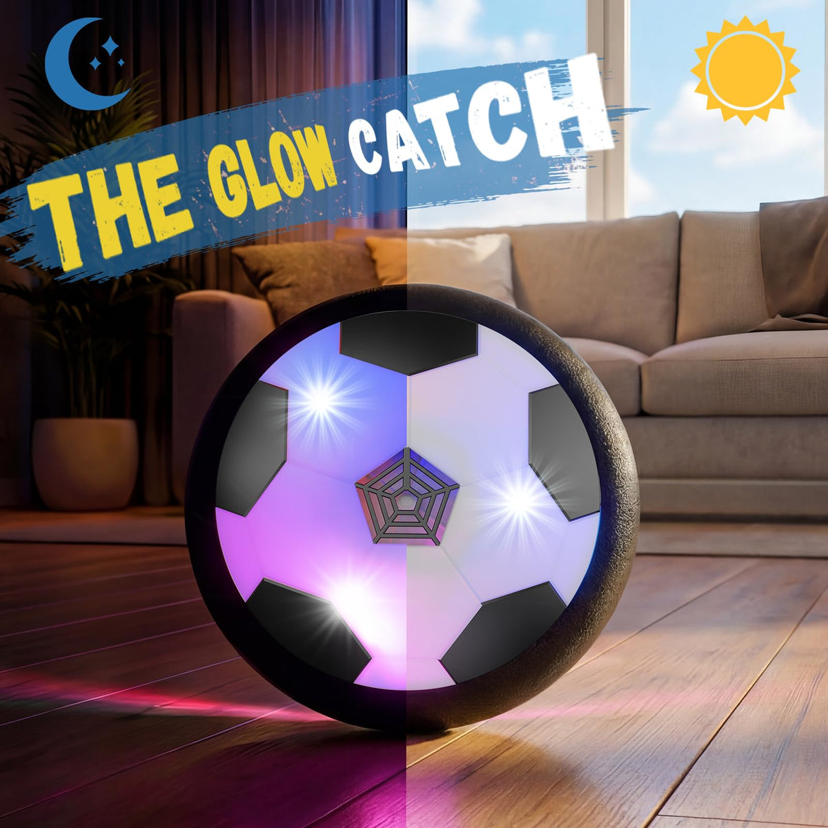 HopeRock Hover Soccer Ball Toys for 3-12 Year Old Boys Girls, Indoor and Outdoor Creative Toys for Toddlers with Foam Bumper, Birthday Gifts for 3 4 5 6 7 8+ Year Old Children's