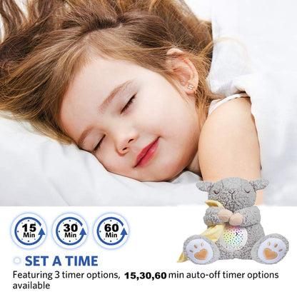 BEREST Rechargeable Baby Sleep Soother, Mom's Heartbeat Babies Cry Sensor Lullabies & White Noise Sound, Nursery Decor Night Light Projector Toddler Crib Sleeping Aid, Boys & Girls Shower Gifts