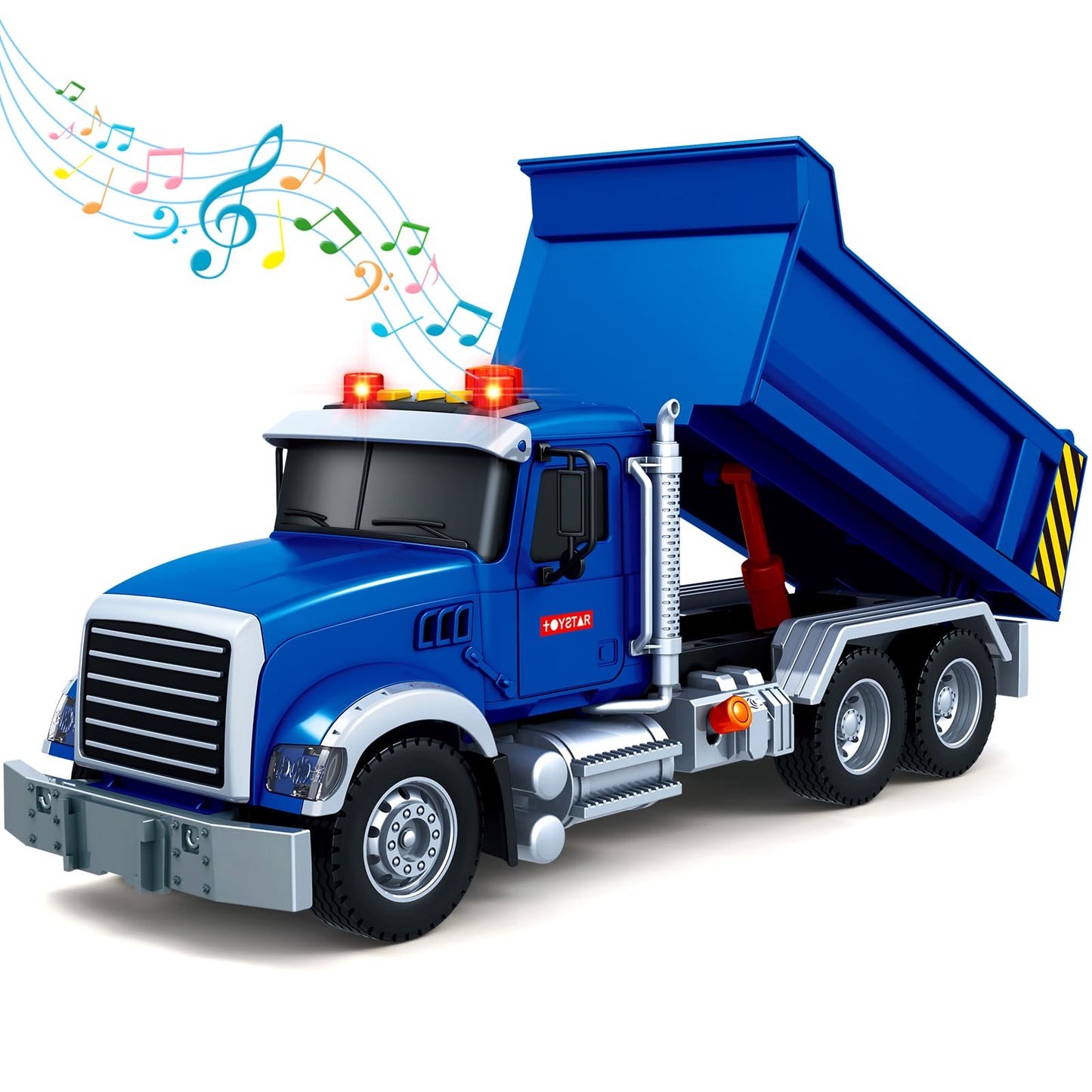 SpringFlower Large Dump Truck Toy for 3 4 5 6 7 Years Old Boy, Truck Toy with Sound and Light, Kids Toddlers Birthday Gifts for Boys & Girls,for Indoor & Outdoor