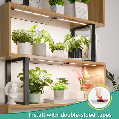 LBW Grow Light Strip for Indoor Plants Full Spectrum, Plant Lights for Indoor Growing with 10 Brightness Levels & Timer 4/8/12 Hours, 240 LED Grow Lights for Plant Growing, 1 Pack