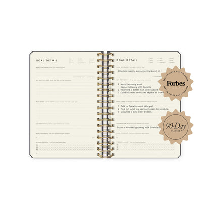 Full Focus Linen Coil Planner by Michael Hyatt - The #1 Daily Planner to Set Annual Goals, Increase Focus, Eliminate Overwhelm, and Achieve Your Biggest Goals - Hardcover (Finch)