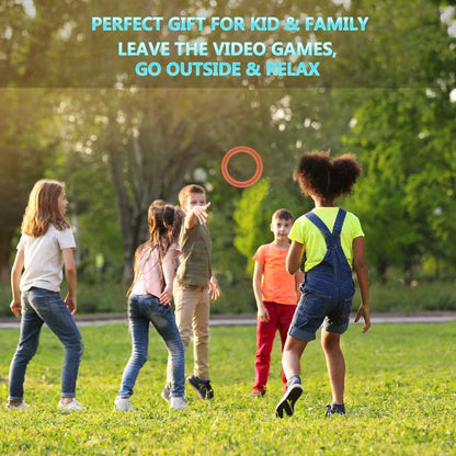 JEEFUD Flying Disc for Kids Adults 11 inch Flying Ring, 2 Pack Beach Backyard Sports Play Soft Discs, Sport Outdoor Tossing Toy Gift for 4+ Year Old Boys Girls Family