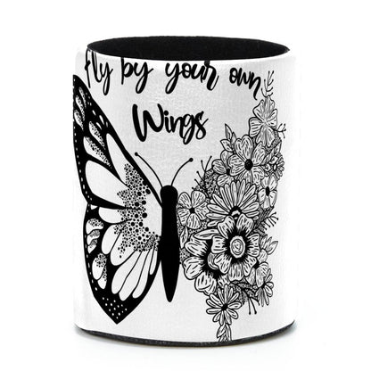 LWSHUNYI Black and White Butterfly Flowers Pen Holder, PVC Leather Pencil Holder for Desk, Pencil Cup Pot Desk Organizer and Accessories Makeup Brush Holder for Office, School, Home, Art Supply