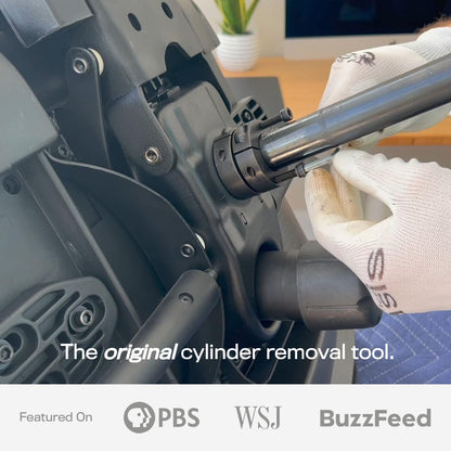 The Original Office Chair Cylinder Removal Tool (As Seen On PBS) - Easily Remove Your Old Gas Lift Piston from Any Office Chair