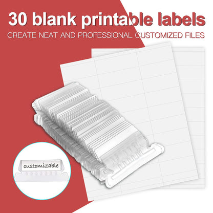 HERKKA Hanging File Folders, 30 Pack Reinforced Letter Size Hanging Folders, Designed for Bulky Files, Filing Cabinet, 1/5-Cut Adjustable Tabs (Red)