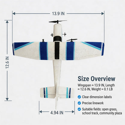 MATHSLICE RC Airplane,RC Plane, 2.4GHz 2 Channels RTF RC Aircraft with 3-Axis Gyro for Beginner Easy to Speedy Fly Glider Toys with 2 Extra Batteries [ 3 Batteries ]