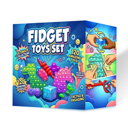 Fidget Toys, 120 Pack Party Favors for Kids 8-12 4-8, Sensory Toy for Autism Autistic Anxiety Children Boys Girls, Classroom Treasure Box Prizes Pinata Stocking Stuffers Gifts Carnival ADHD