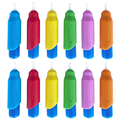 KangaToys Aqua Brushes 12 Pack Multi-Color Pack Reusable Water Paint Brushes for Kids Ages 3 and Up Paint with Water Kits Arts and Crafts